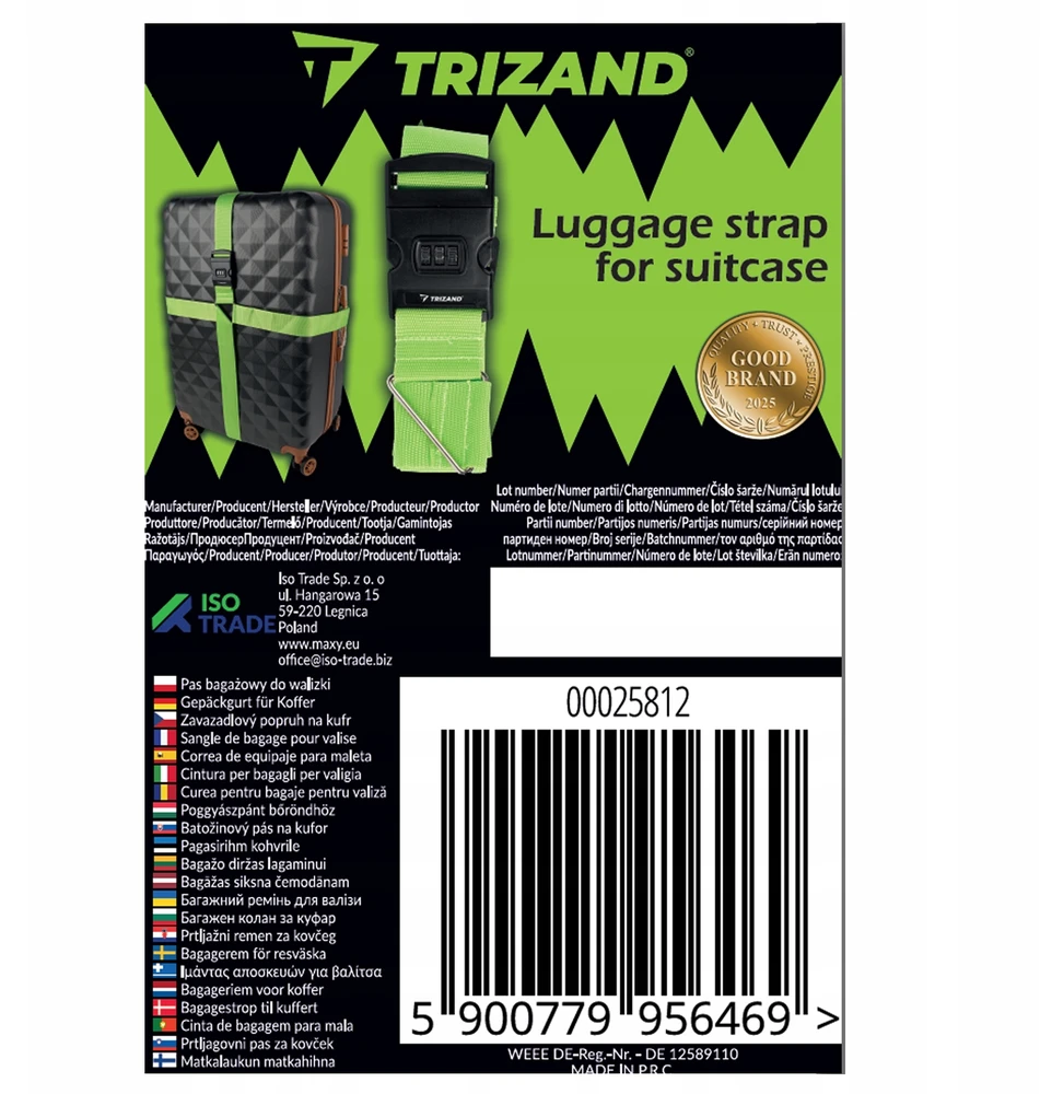 Bagažo diržas Trizand 25812 lagaminui
