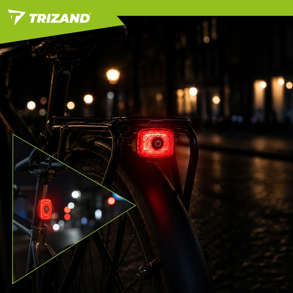 Trizand LED dviračio žibintas 1300 lm galinis priekinis galingas žibintuvėlis 5200 mAh USB rinkinys