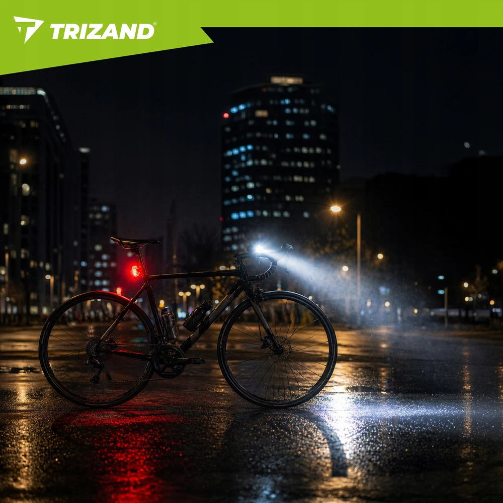 Trizand LED dviračio žibintas 1300 lm galinis priekinis galingas žibintuvėlis 5200 mAh USB rinkinys
