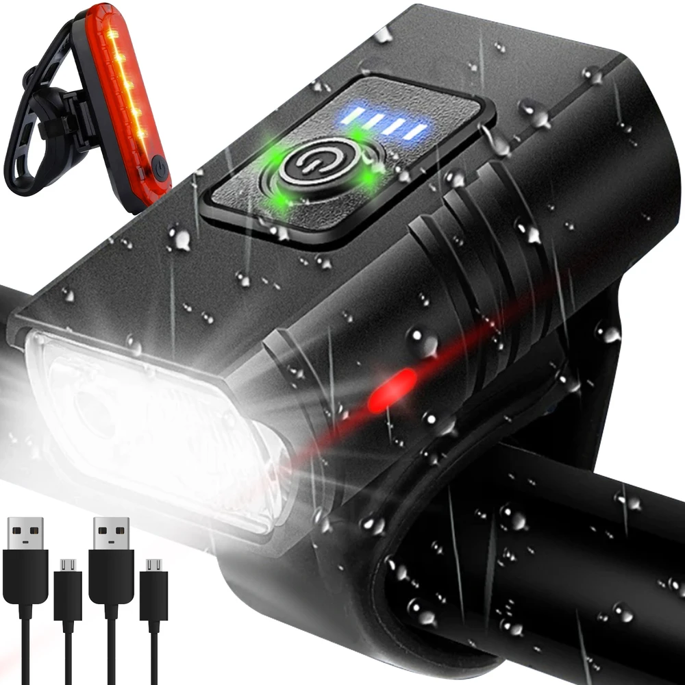Trizand 4T6 USB dviračio žibintas + galinis žibintas 23677