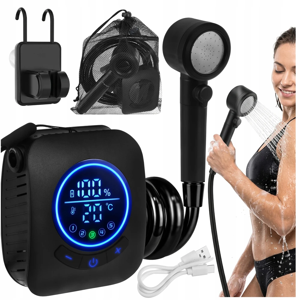 „Trizand“ 8000 mAh baterijos maitinamas kelioninis dušas