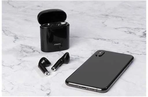 STREETZ True Belaidės ausinės, 350 mAh dėklas, Bluetooth 5, juodos / TWS-0007