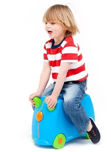 Trunki NUORODOS VAIKŲ LAGAMINAS JOJIMO LAGAMINIS MĖLYNAS - Terasa