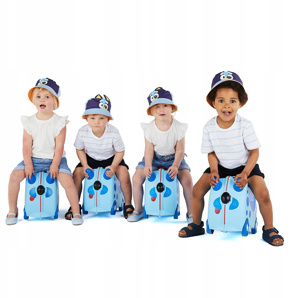 Trunki kelioninis lagaminas su ratukais vaikams | Mėlynas