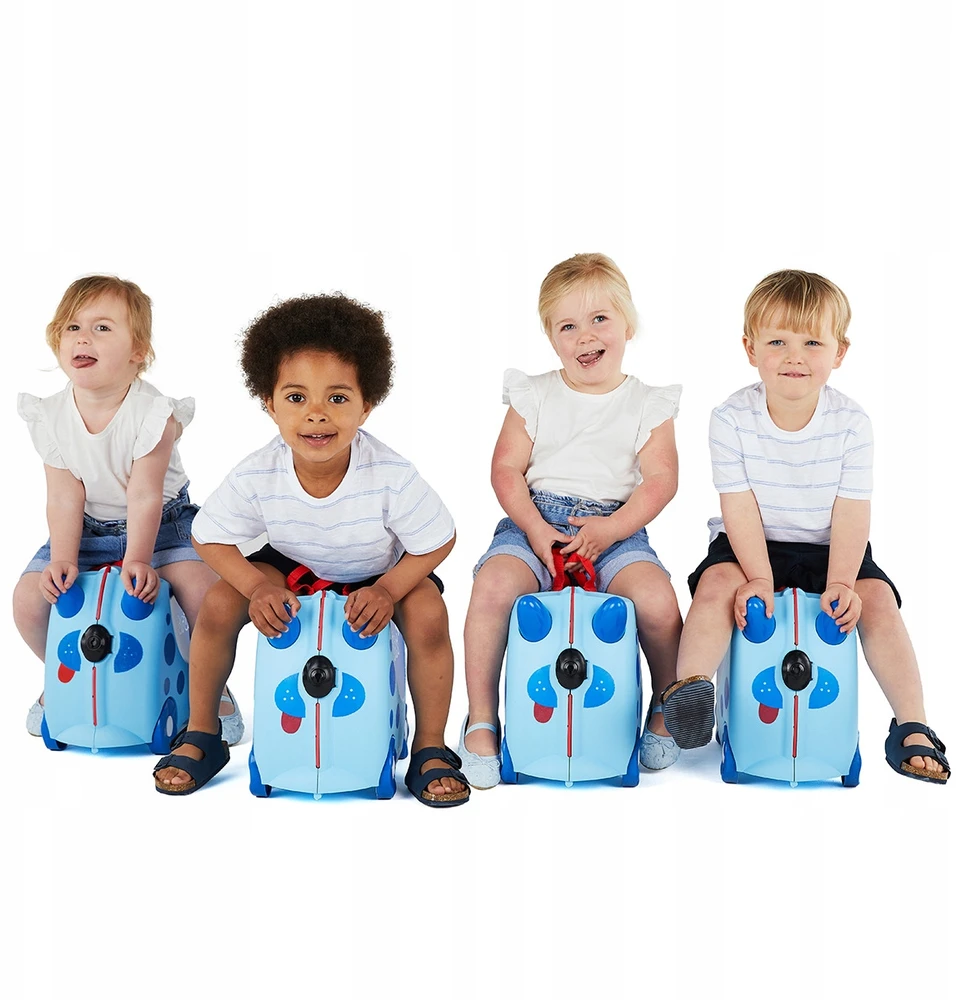 Trunki kelioninis lagaminas su ratukais vaikams | Mėlynas