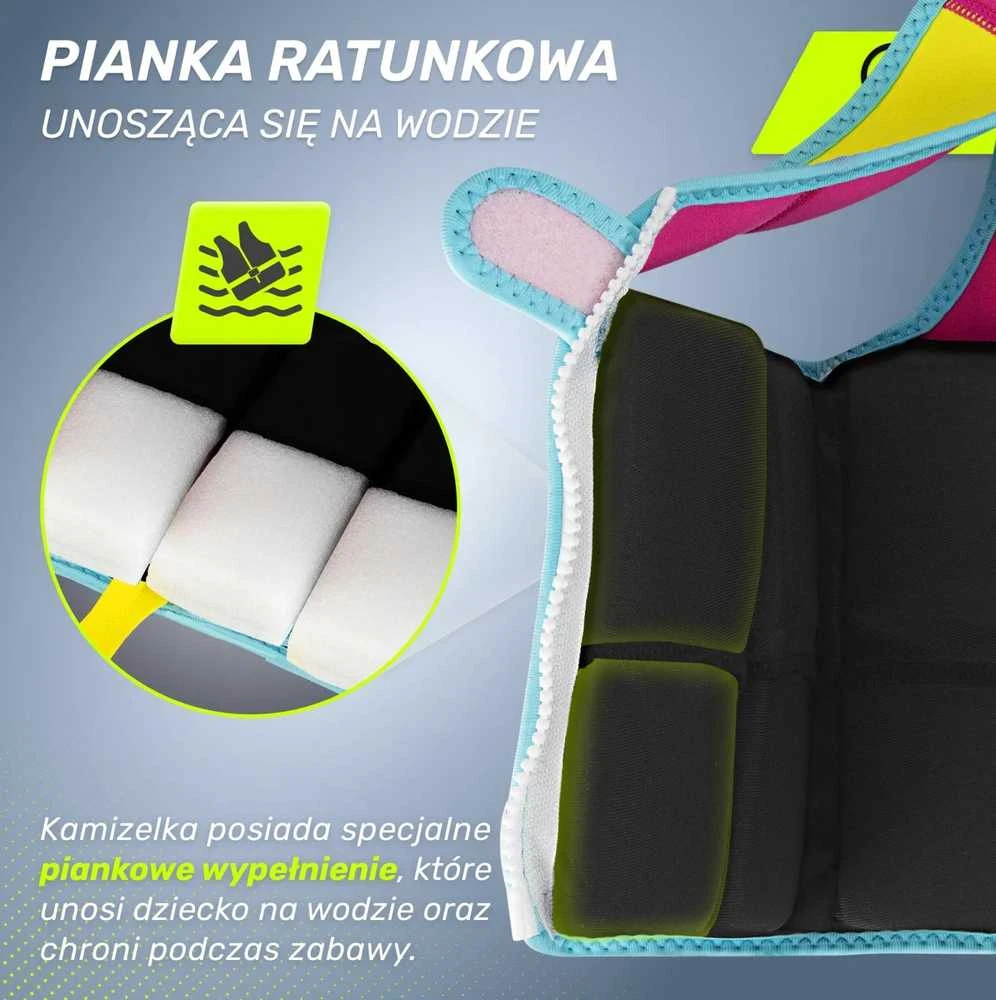 TSUNAMI rožinė plaukimo liemenė 3-6 metų vaikams