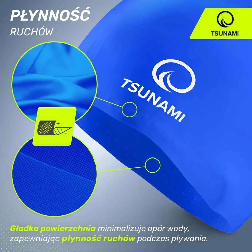 TSUNAMI tamsiai mėlyna unisex plaukimo kepuraitė