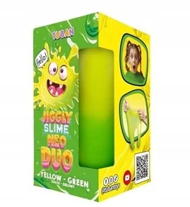 Tuban Jiggly Slime - Gleivės - Neoninis Duetas - Geltona-Žalia (430 g)