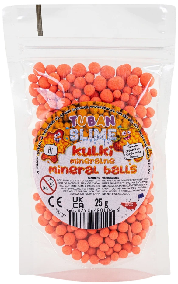 Tuban Priedai slaimui - Mineraliniai rutuliukai - Oranžinė (25 g)