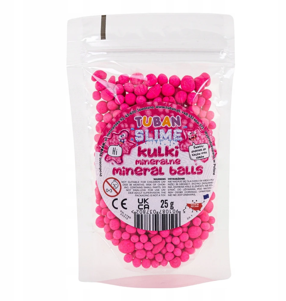 Tuban Priedai slaimui - Mineraliniai rutuliukai - Rožinė (25 g)
