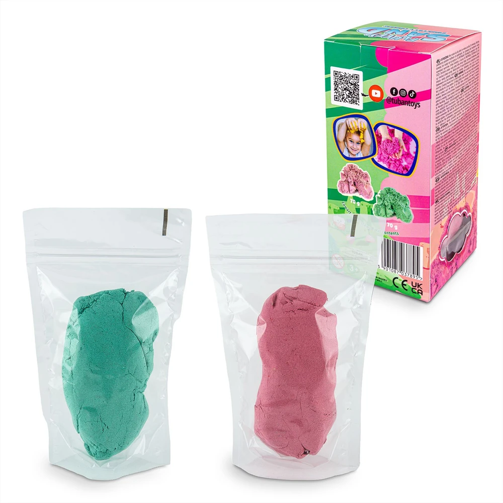 Tuban Purus smėlis - Rinkinys - Rožinė ir žalia (2 x 70 g) ( TU3789 )