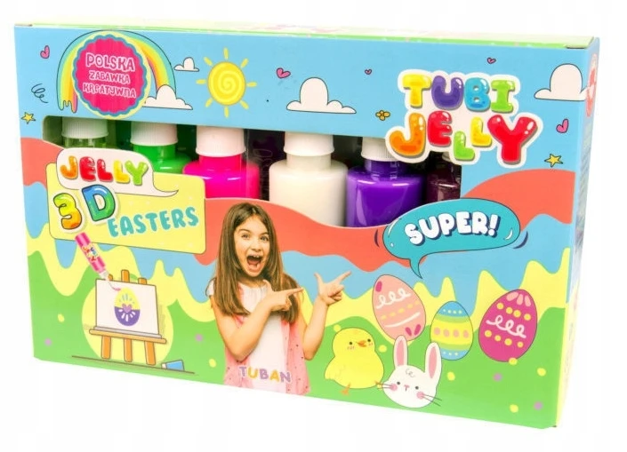 Tuban Tubi Jelly 6 col Velykų rinkinys - gelinių figūrų kūrimui 8+
