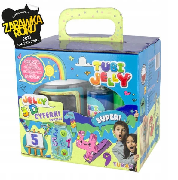 Tuban 6 spalvų Tubi Jelly rinkinys su nedideliu akvariumu - Skaičiai