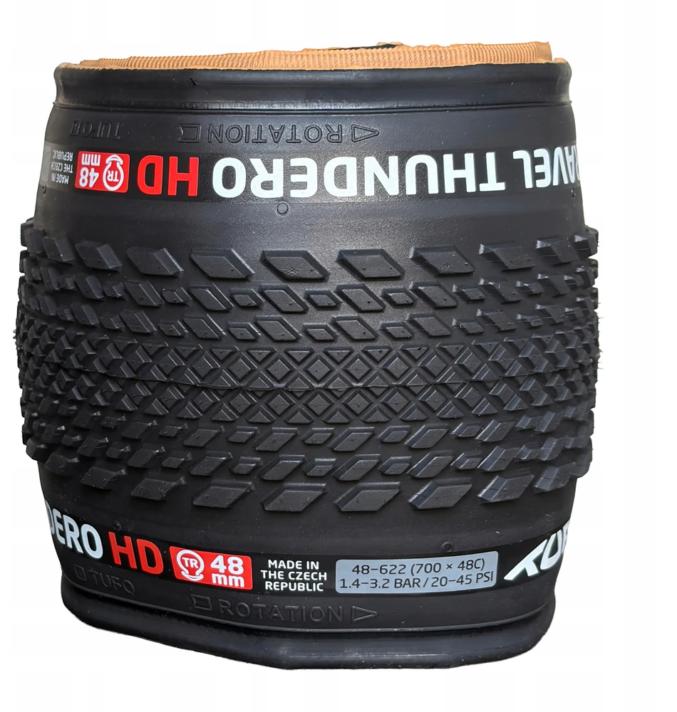 Tufo Thundero HD TR Bekamerinė padanga juoda 700x48C žvyras