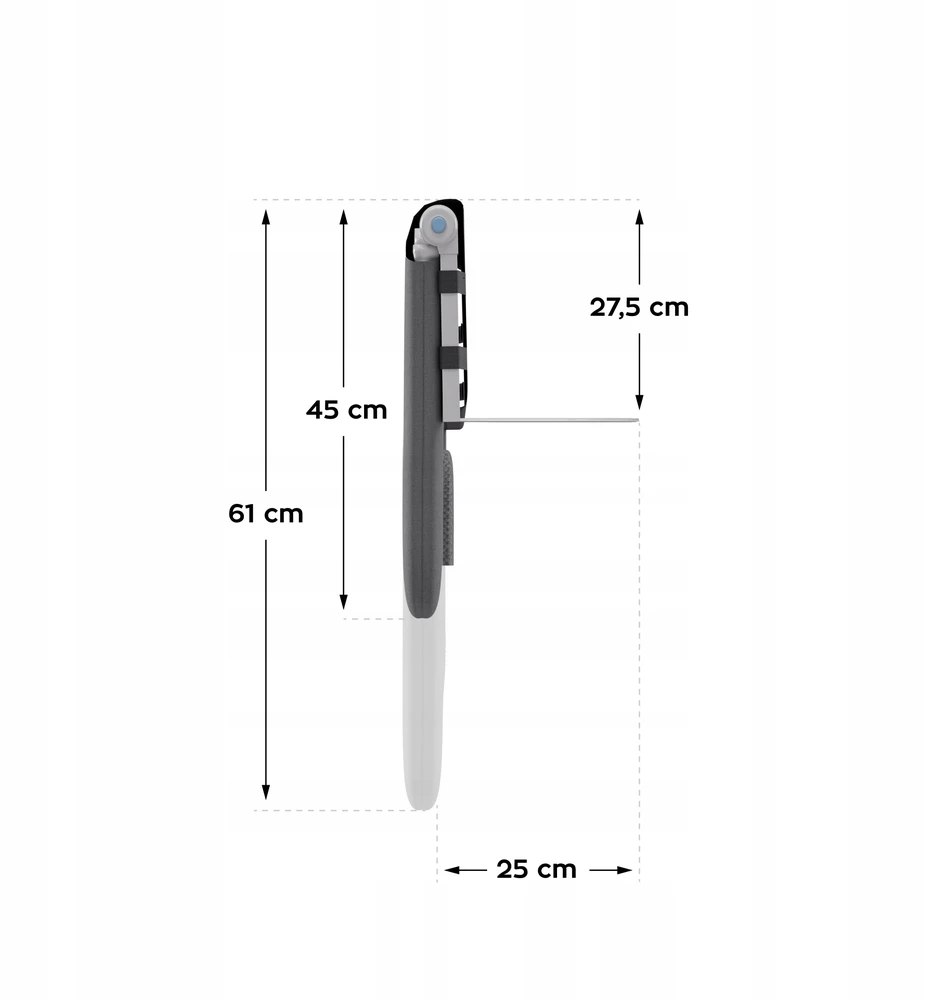 Apsauginė lovos užtvara «Tulano Cover 25 Pilkas», pilka spalva, 150 cm