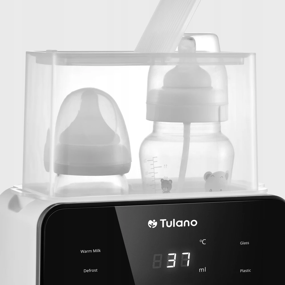 TULANO dvigubas buteliuko šildytuvas, nešiojamas 7-in-1 čiulptuko sterilizatorius