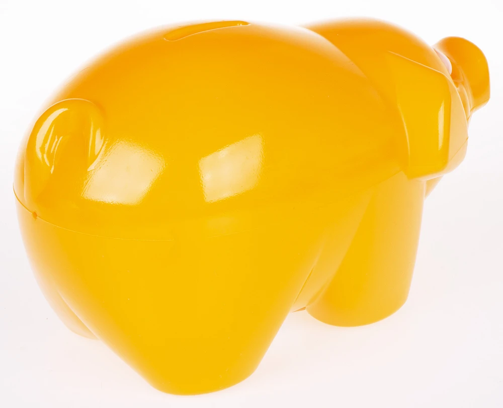 Tupiko ŚWINKA SKARBONKA PLASTIK PIENIĄDZE MONETY PL ORANŽINĖ