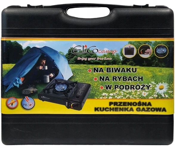 Elico Turistinė dujinė viryklė su lagaminu ElicoCamp 66005Z
