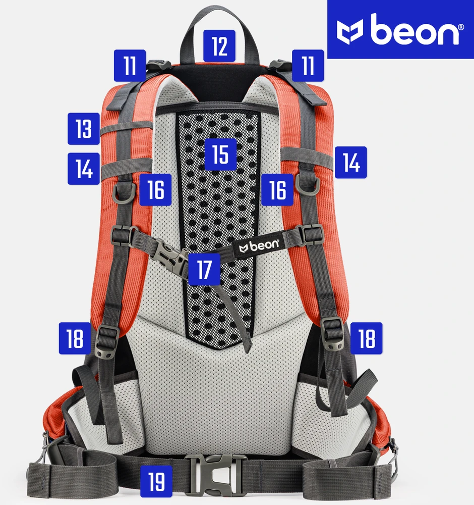Turistinė kuprinė BEON 30L, raudona