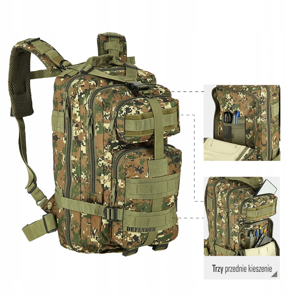 NILS CAMP DEFENDER Backpack CBT7204 Juodas, Moro