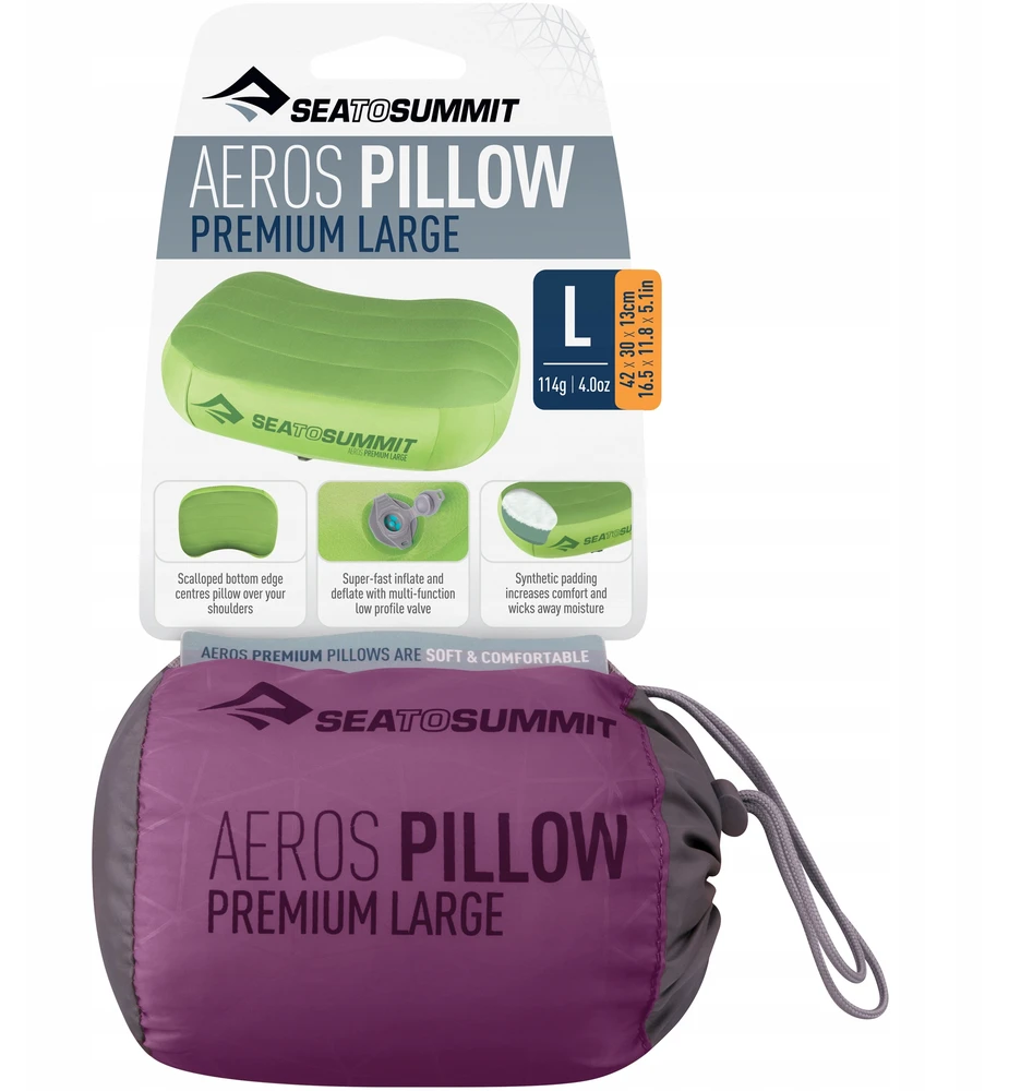 Pagalvė Sea To Summit Aeros Premium Pillow Large (Violetinė)