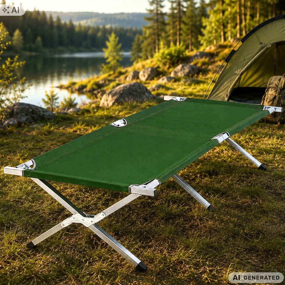Sulankstoma turistinė lova 187x70 cm su dėklu