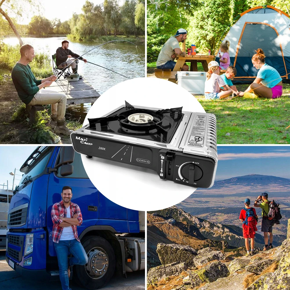 Turistinis DUJINĖS VIRTELĖS x4 kasetė NERŪDijančiojo plieno MaxiCamp SERTIFIKATAS