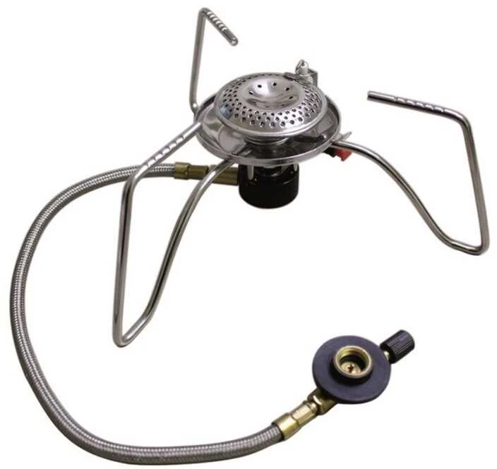Turistinis dujinis degiklis su vamzdeliu Mil Tec H9cm/280g/3500W nerūd. plieno/alium.