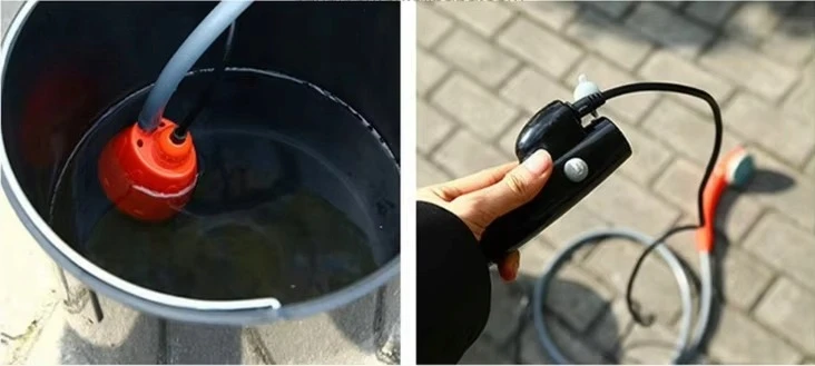 TURISTINIS KEMPINGAS DUŠO LAUKAS ELEKTRINIS NEŠIAMAS SIURBLIS 3L/min