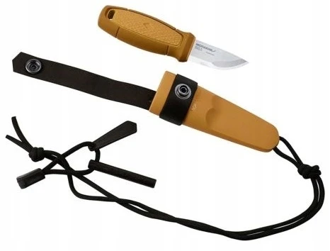 Morakniv Eldris geltonas peilis su kaklo peilių rinkiniu iš nerūdijančio plieno