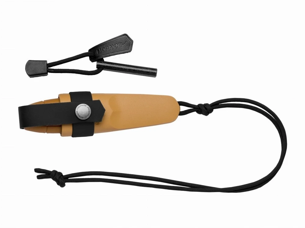 Morakniv Eldris geltonas peilis su kaklo peilių rinkiniu iš nerūdijančio plieno