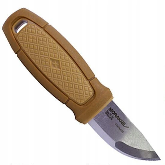 Morakniv Eldris geltonas peilis su kaklo peilių rinkiniu iš nerūdijančio plieno