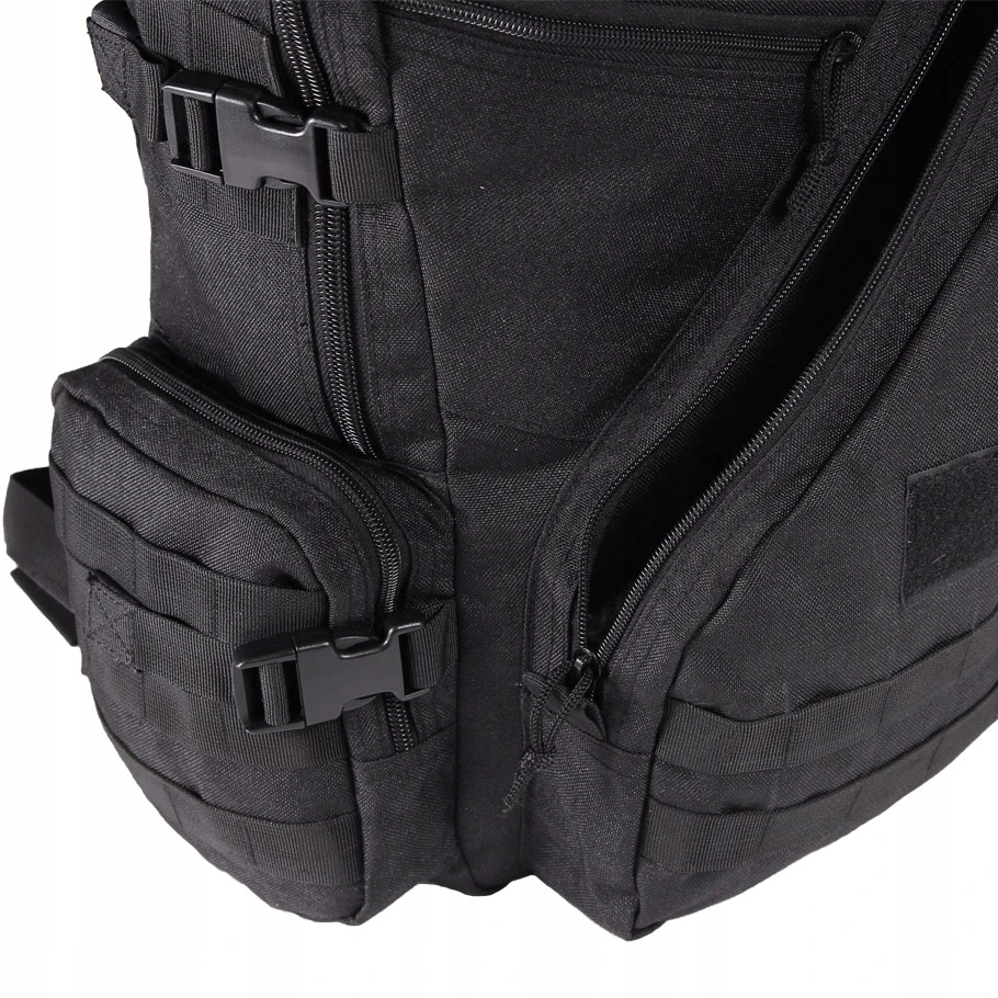 Turistinis kuprinė URBAN 33L, Texar, 7 kišenės, kvėpuojanti nugara ir petnešos, molle sistema ir suspaudimo diržai, velcro lipdukai, juoda