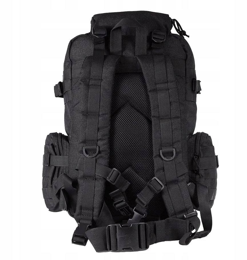 Turistinis kuprinė URBAN 33L, Texar, 7 kišenės, kvėpuojanti nugara ir petnešos, molle sistema ir suspaudimo diržai, velcro lipdukai, juoda