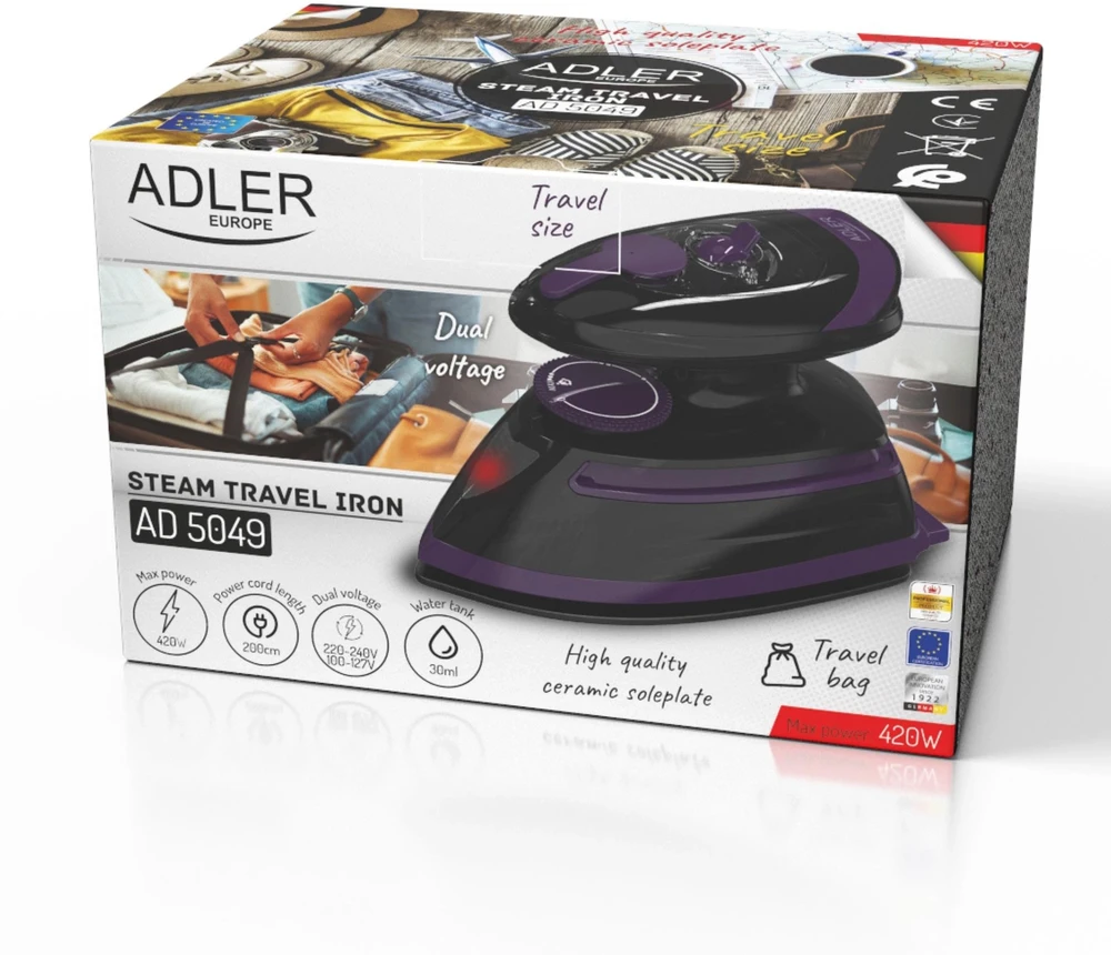 Kelioninis lygintuvas ADLER AD-5049