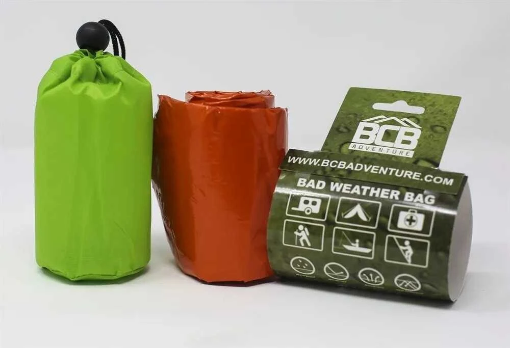 Turistinis maišas apsaugai nuo drėgmės ir vėjo BCB 213x92cm žalias