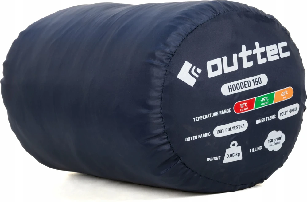 TURISTINIS MIEGmaišis SKILĖ SU gobtuvu THERMOLITE CAMPING 150 OUTTEC