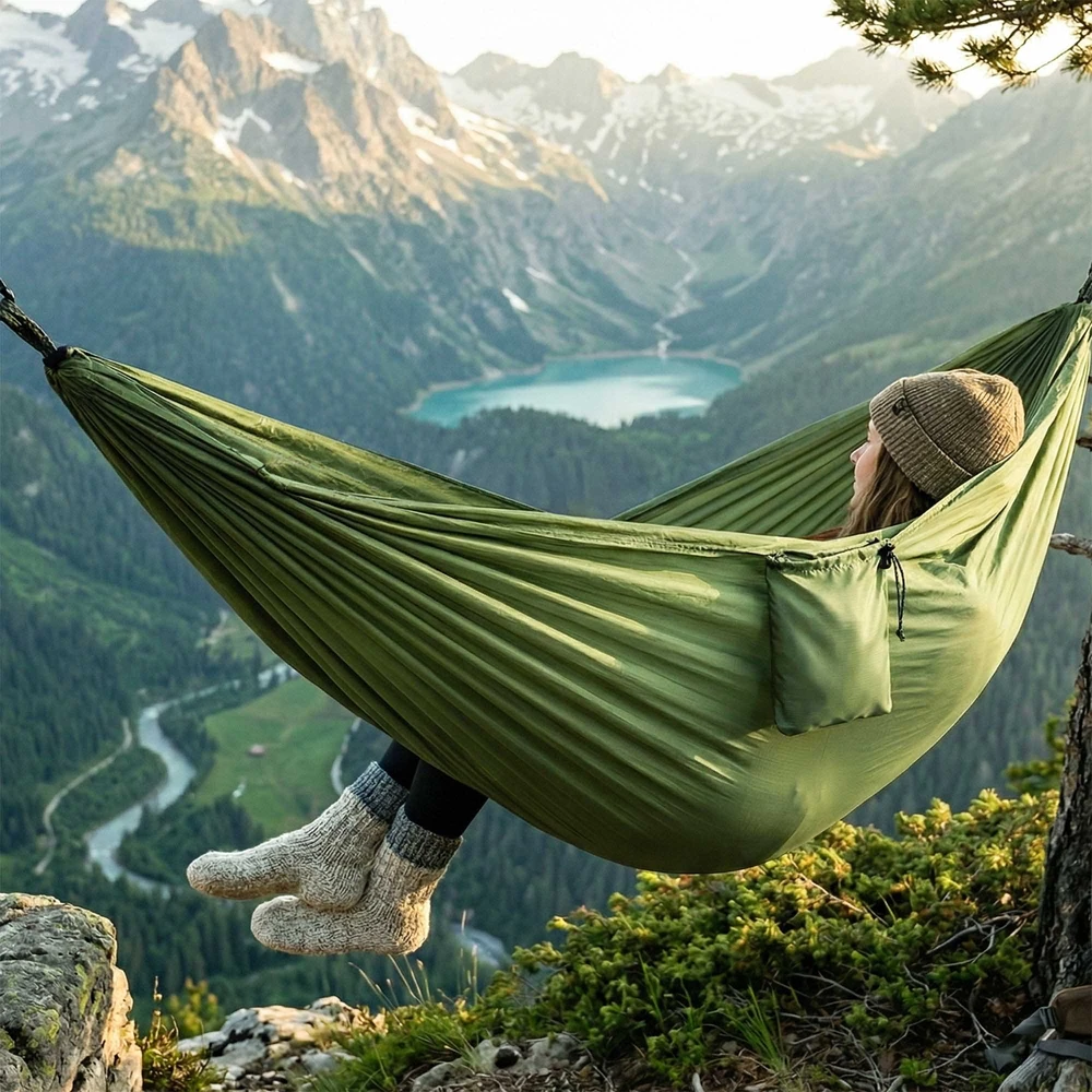 Turistinis sodo hamakas dvivietis sodui terasoje 260x145 cm Didelis