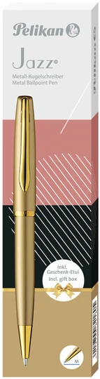 Tušinukas JAZZ NOBLE, Pelikan, aukso sp. metalinis korpusas, pasukamas, dovanų dėžutėje