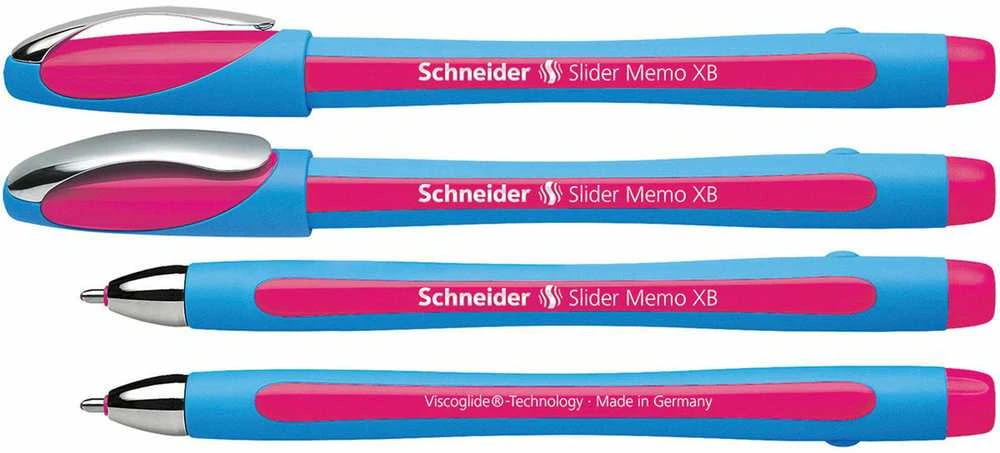 Tušinukas Schneider Slider Memo 1.4mm XB, rožinės spalvos