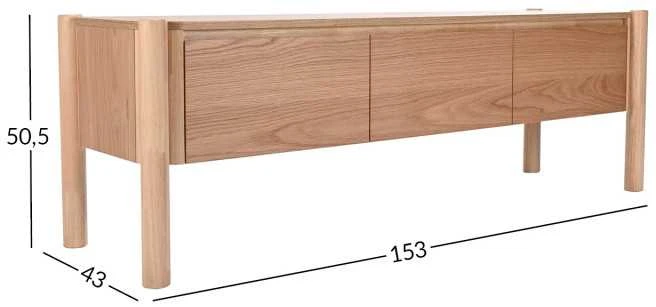 Home4You TV staliukas GARDENIA 153x43xH50,5cm Ąžuolo