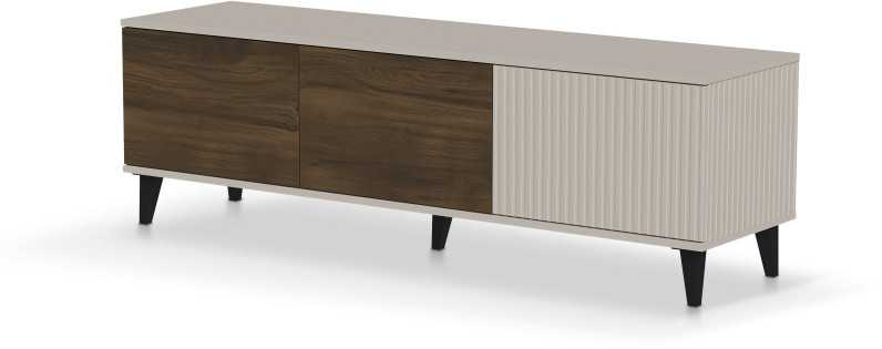 Halmar RANDOM 2 RTV-1 TV-stand, color: cashmere / walnut / juodas