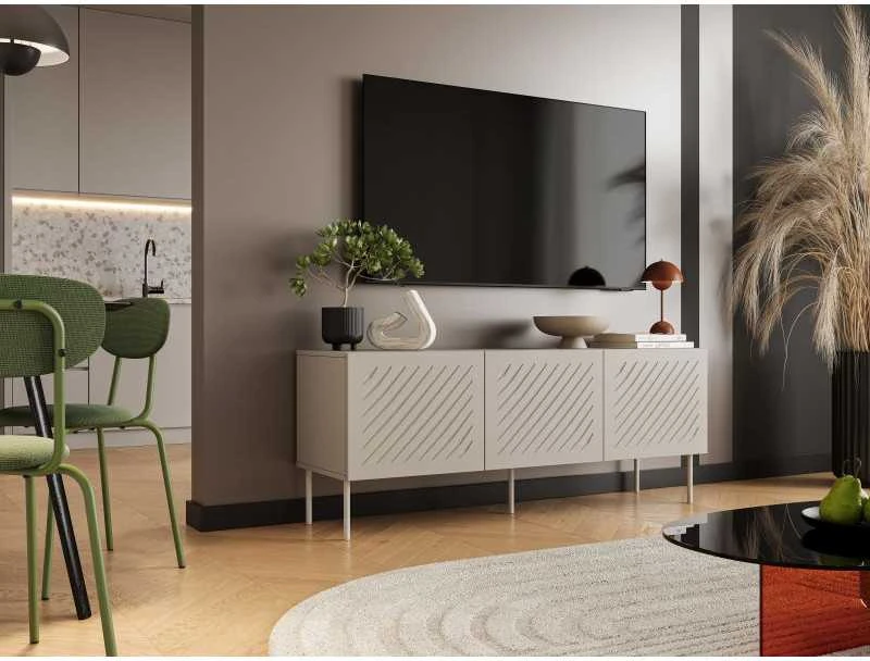 Halmar Cama Meble RTV cabinet SIENA 150.5x40x60 juodas matt