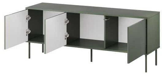 Halmar Cama Meble Cama RTV 3D TRESSE cabinet 150x40x55 matte žalias