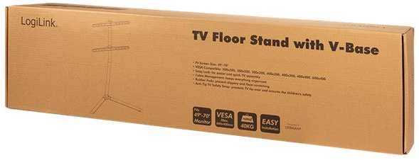 Laikiklis LOGILINK -TV grindų stovas su V-Base, 49-70'', juodas