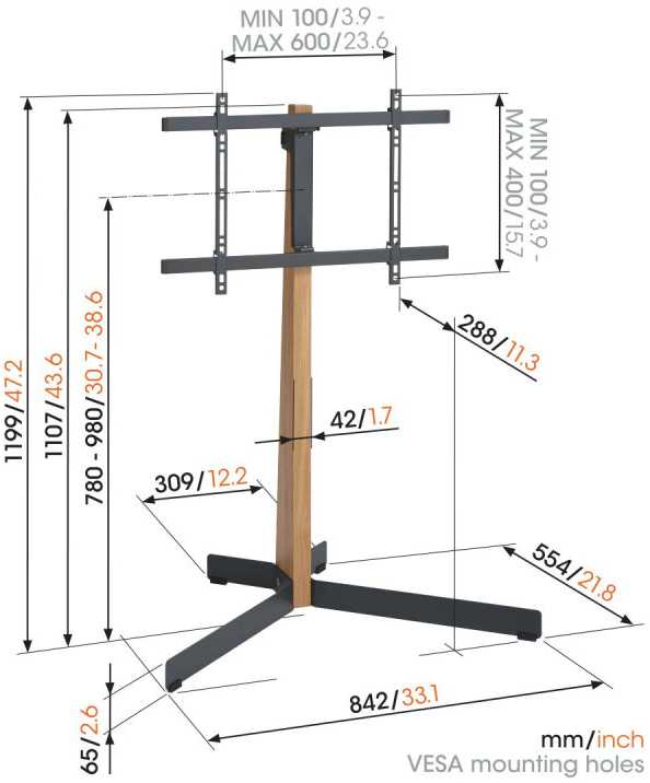 Laikiklis Vogels Vogel's products b.v., Nyderlandai TV Stovas VOGEL'S COMFORT TVS3690