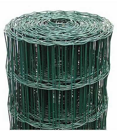 Besk Tvoros cinkuotos su PVC danga 1.2m x 25m, Žalia, 75x100mm