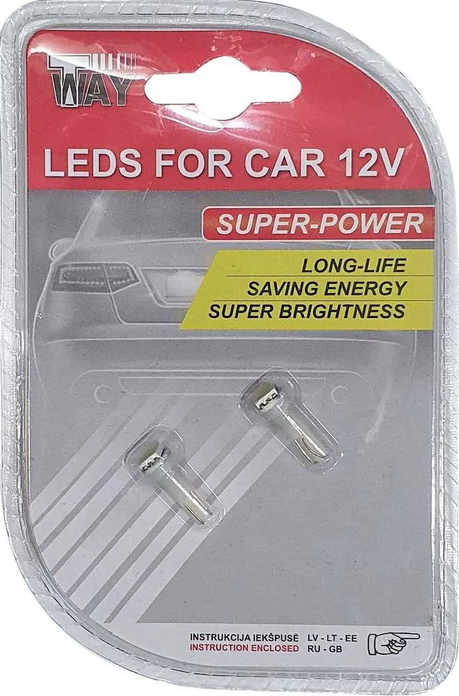 T Way AutoDuals LED T5 1SMD lemputė, baltos, 2 vnt.