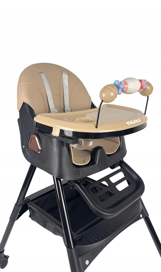 Twinky Baby MAXI SWING 2 in 1 maitinimo kėdutė - Reguliuojama - Juoda