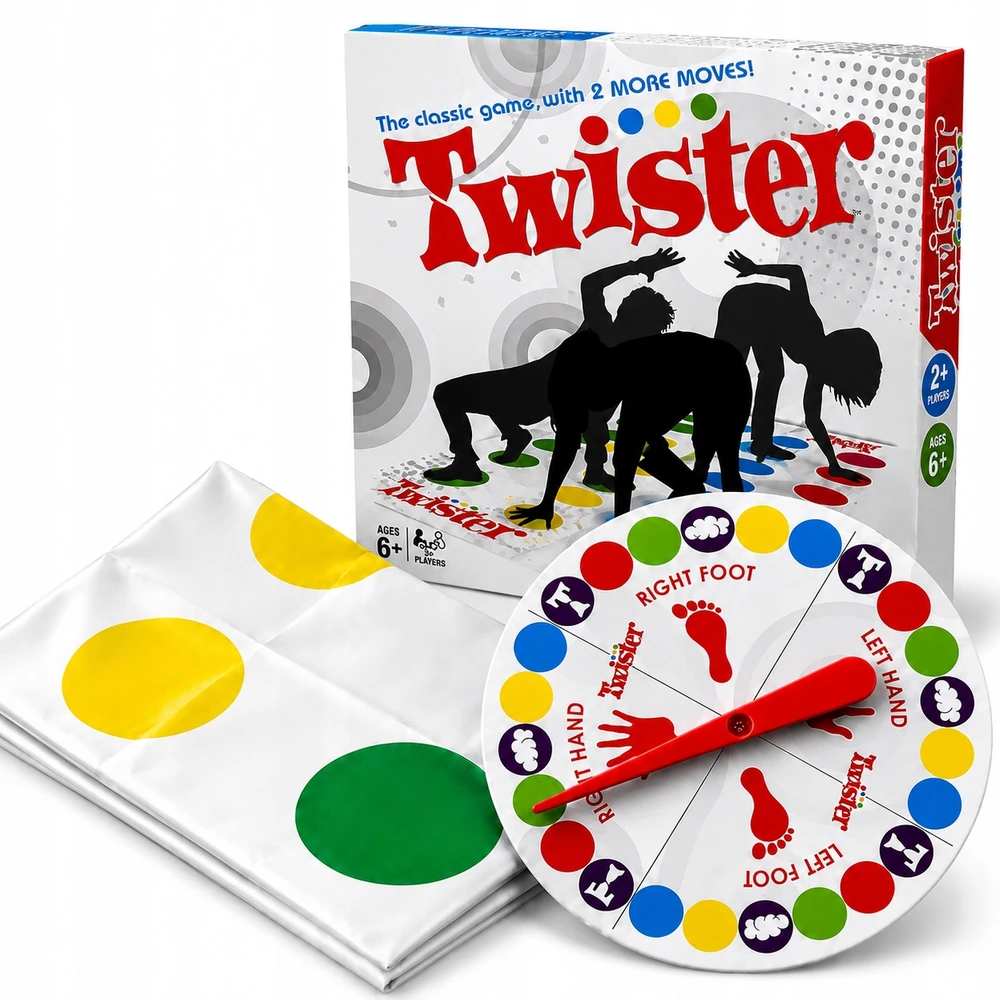 „TWISTER PARTY“ ŠEIMOS ARKADINIS KILIMAS 160 x 140 SPINNER 2+ ŽMONĖS